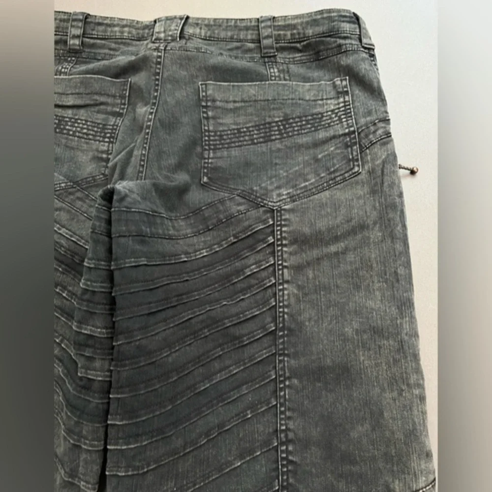 Designer Moto Stacked Denim Shorts 💨